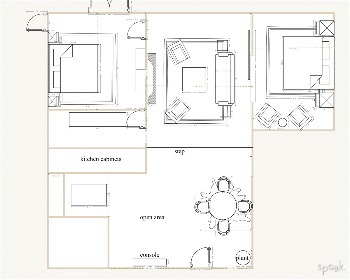 Two Bedroom House Plan designed by Sarabeth Smith