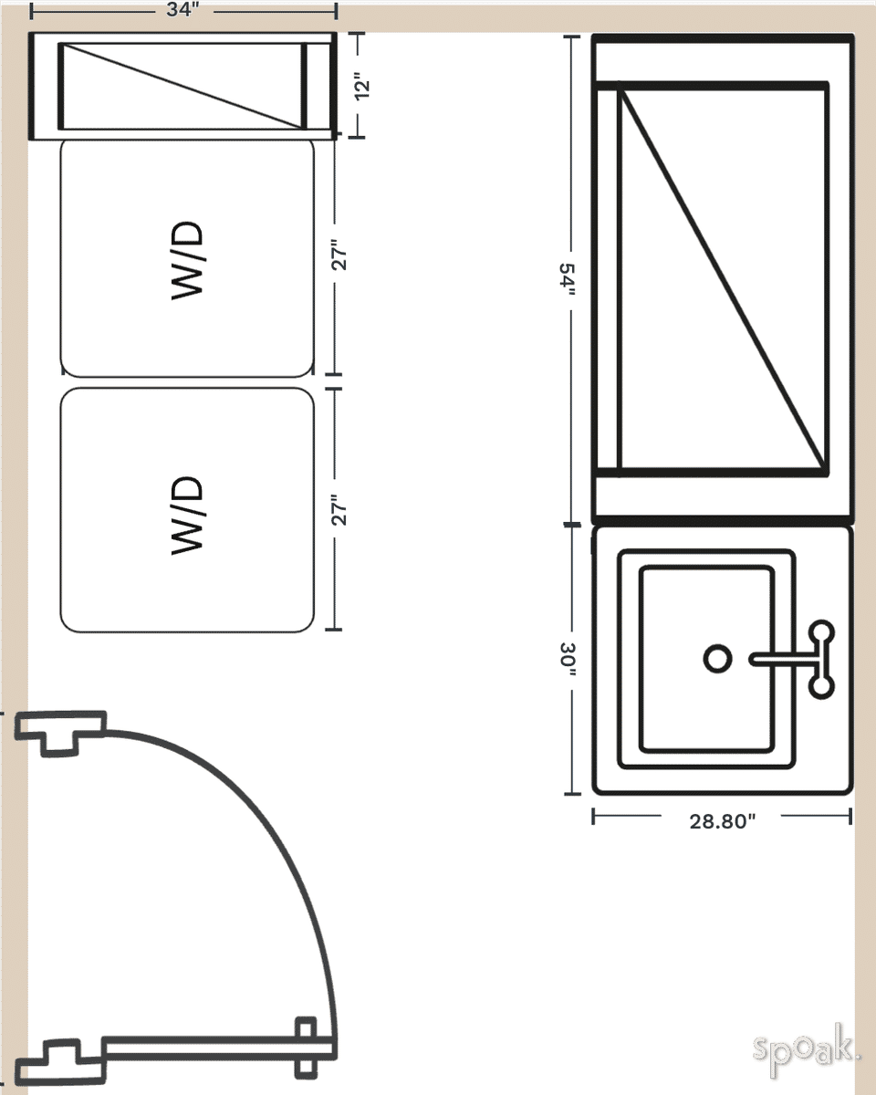 Laundry Room Layout designed by Kate Heddleston