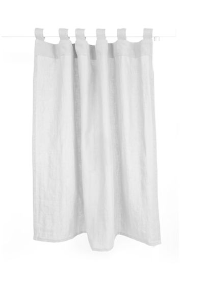 Cafe Linen Curtains Short Tab Tie Top Rod Pocket Drapes Semi - Etsy added by Jamie Stellato