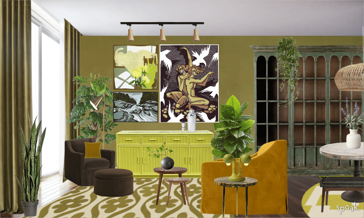 Green Dorm Room Inspo designed by Kate Seymour