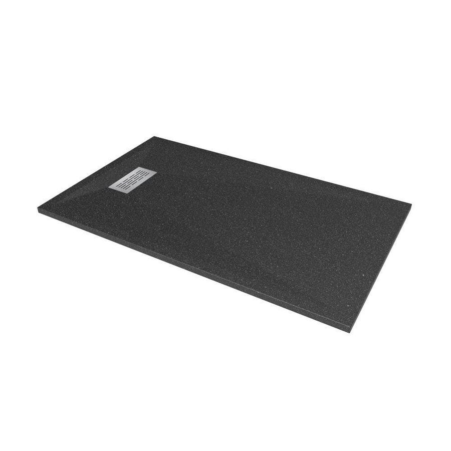CASTICO 60 in. L x 36 in. W x 1.125 in. H Alcove Solid Composite Stone Shower Pan Base with L/R Drain in Black Onyx Sand 1B1S-3660SEBO - The Home Depot added by Jamie Moon