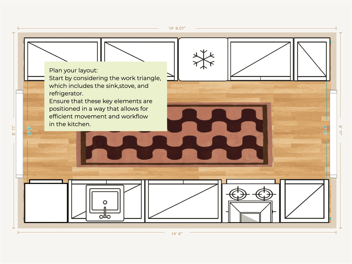Kitchen Floor Plan designed by Spoak 