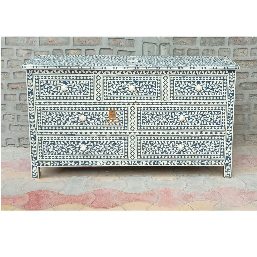 Handmade Bone Inlay Wooden Modern Floral Pattern Sideboard - Etsy added by Patricia Foody