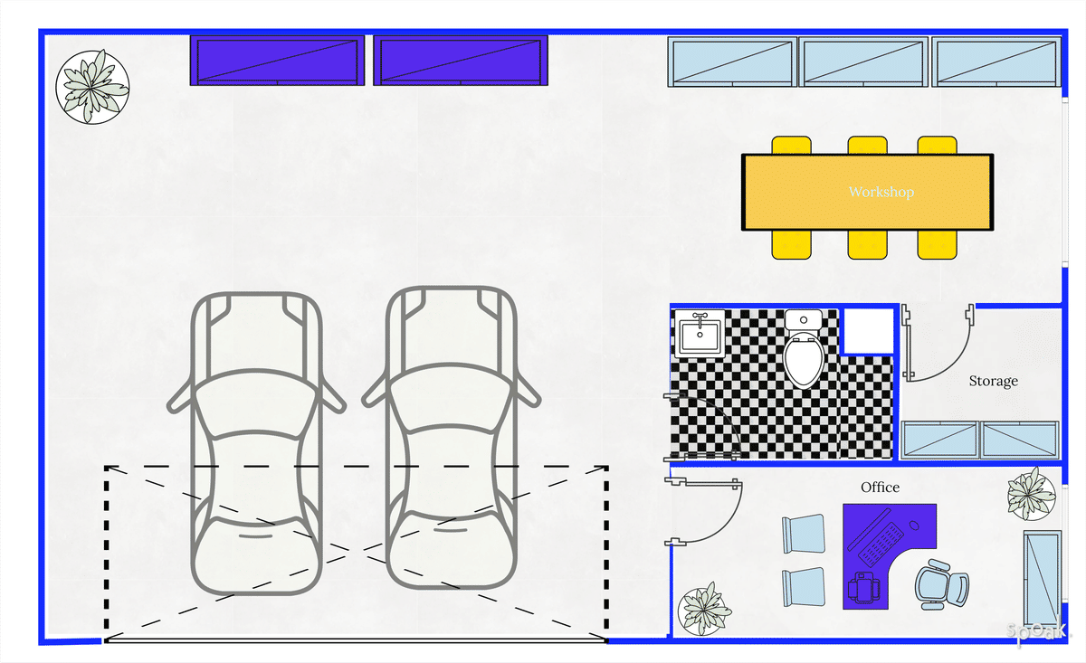 Garage Floor Plan designed by Daniela Ulloa Villarreal