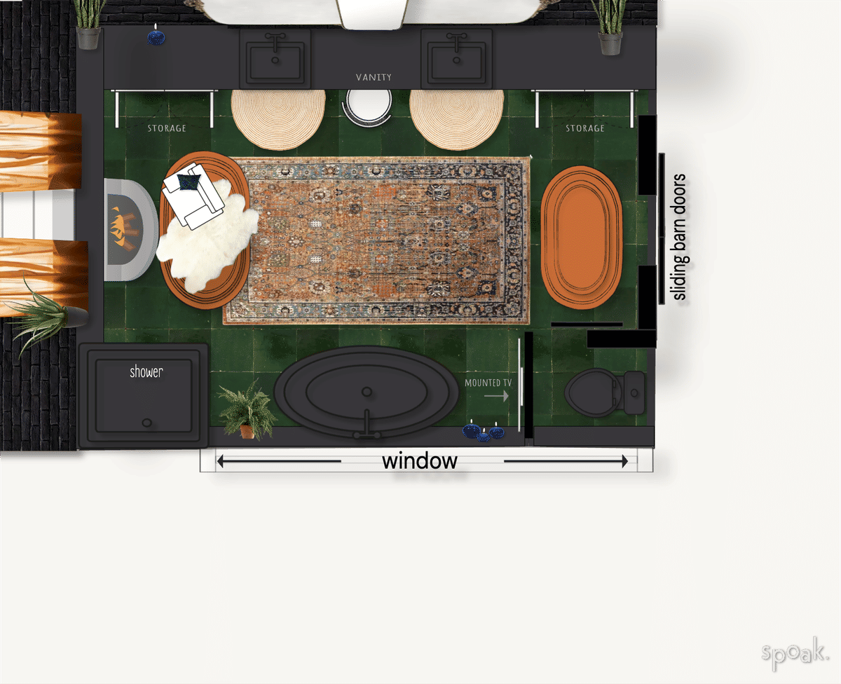 Dorm Room Plan designed by Mindi Huseman