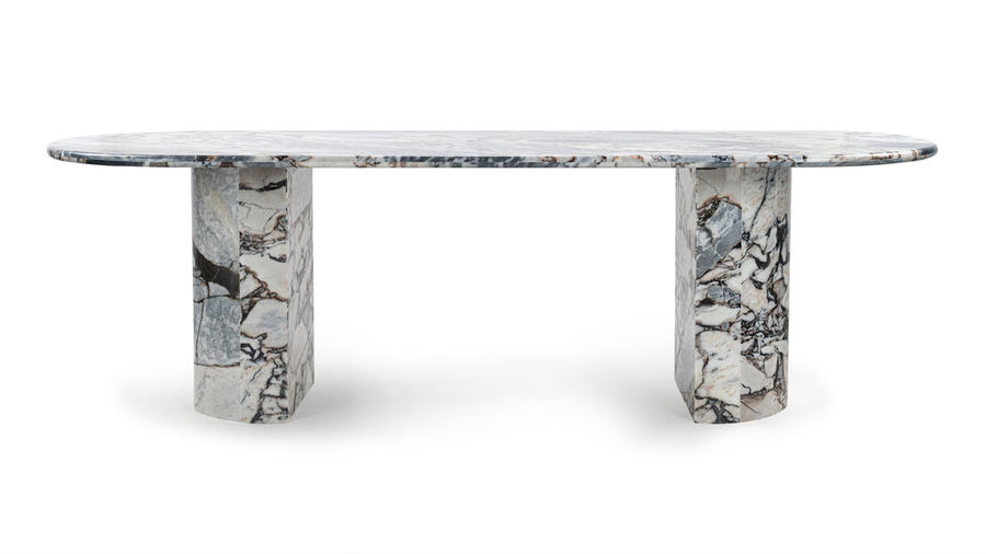 Dante - Dante Dining Table, Modellato Marble, 98in added by Averyl Yaco