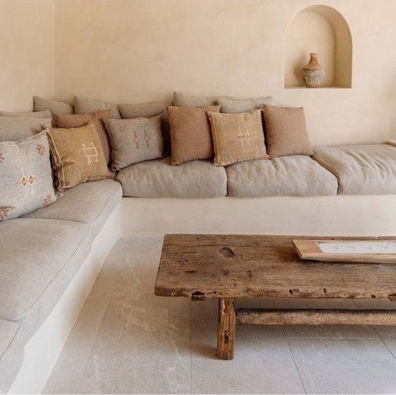 Rustic Large Coffee Table Live Edge Table Low Dining and - Etsy added by Nichole Hill