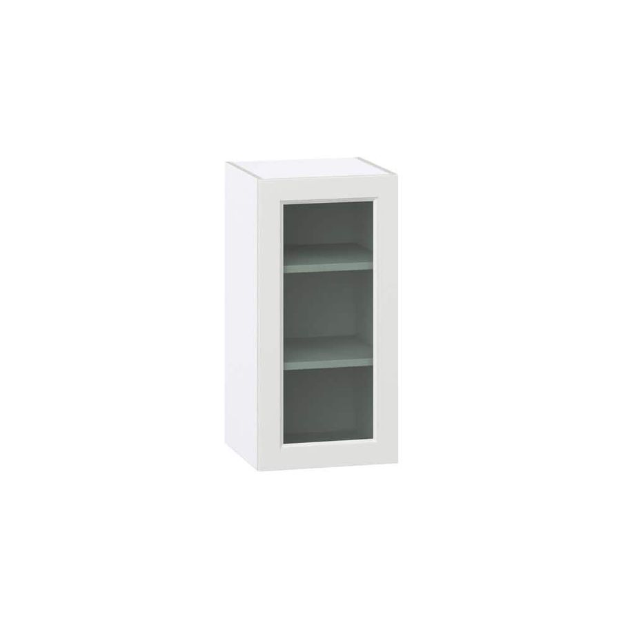 J COLLECTION Alton Painted 15 in. W x 30 in. H x 14 in. D in White Assembled Wall Kitchen Cabinet with Glass Door DSWG1530(L/R)-AT - The Home Depot added by stefany alves