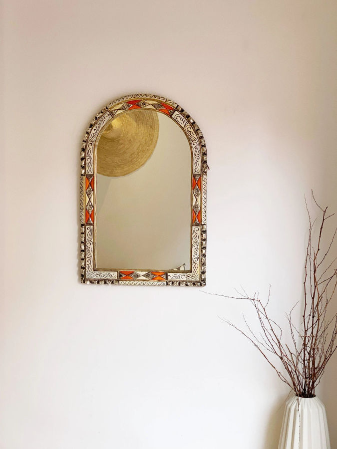 Vintage Bone Moroccan Mirror, Arch Mirror, Wall Mirror Decor, Handmade Mirror, Large Mirror, Floor Mirror, Antique Mirror added by Edel Anthony