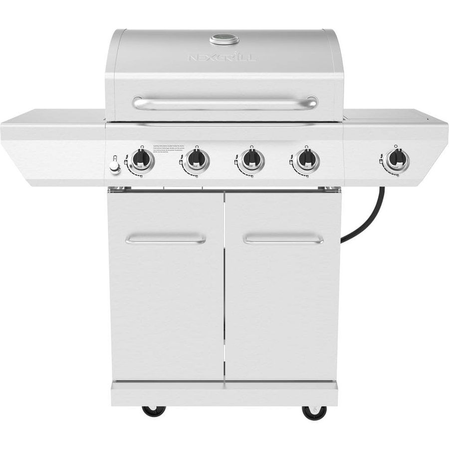 Nexgrill 4-Burner Propane Gas Grill in Stainless Steel with Side Burner 720-0830X - The Home Depot added by Karen Conroy