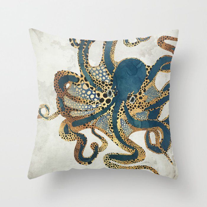 Underwater Dream VI Throw Pillow by SpaceFrogDesigns added by Olga Dragieva