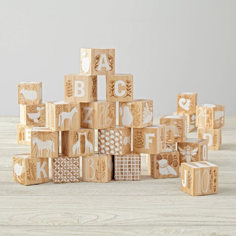 Etched Educational Keepsake Wooden Baby Blocks + Reviews | Crate & Kids added by Olga Dragieva