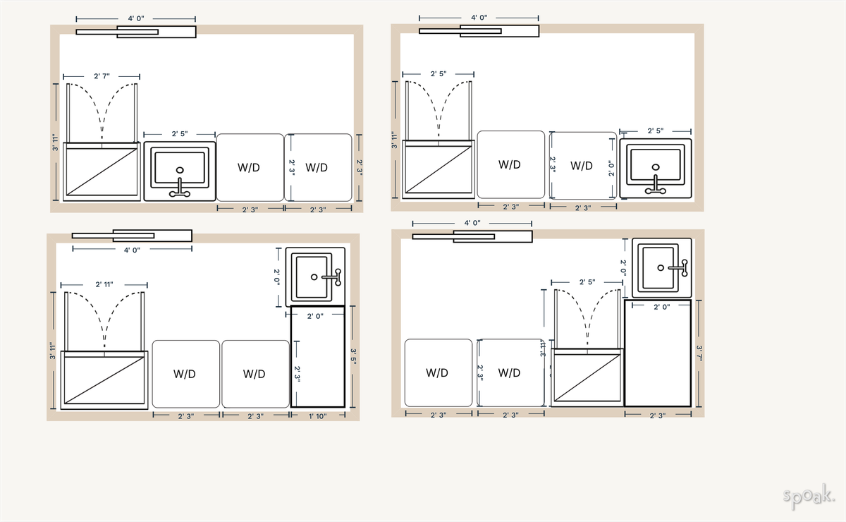 Laundry Room Layout designed by Alexa & Joey Puglisi-Aderente