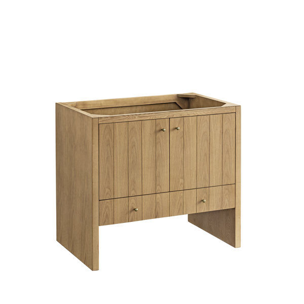 Hudson 35.88" Single Bathroom Vanity Base Only in Light Natural Oak added by Morgan Van Roekel