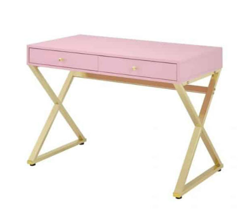Coleen Contemporary Pink & Gold Desk - KFROOMS added by Denisa Karfikova