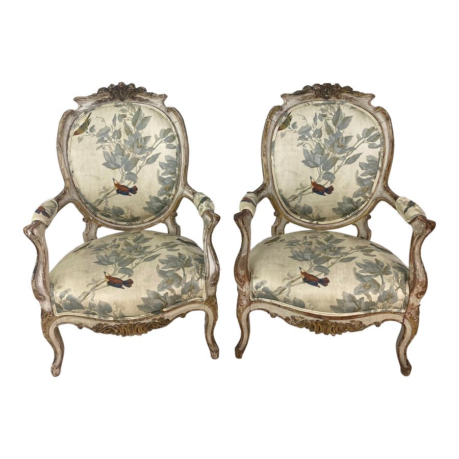 Antique Italian Painted and Gilded Side Chairs added by Spoak Member