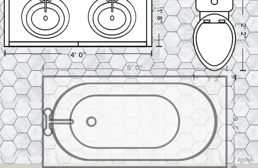 Bathroom Floor Plan designed by Christy Barnett