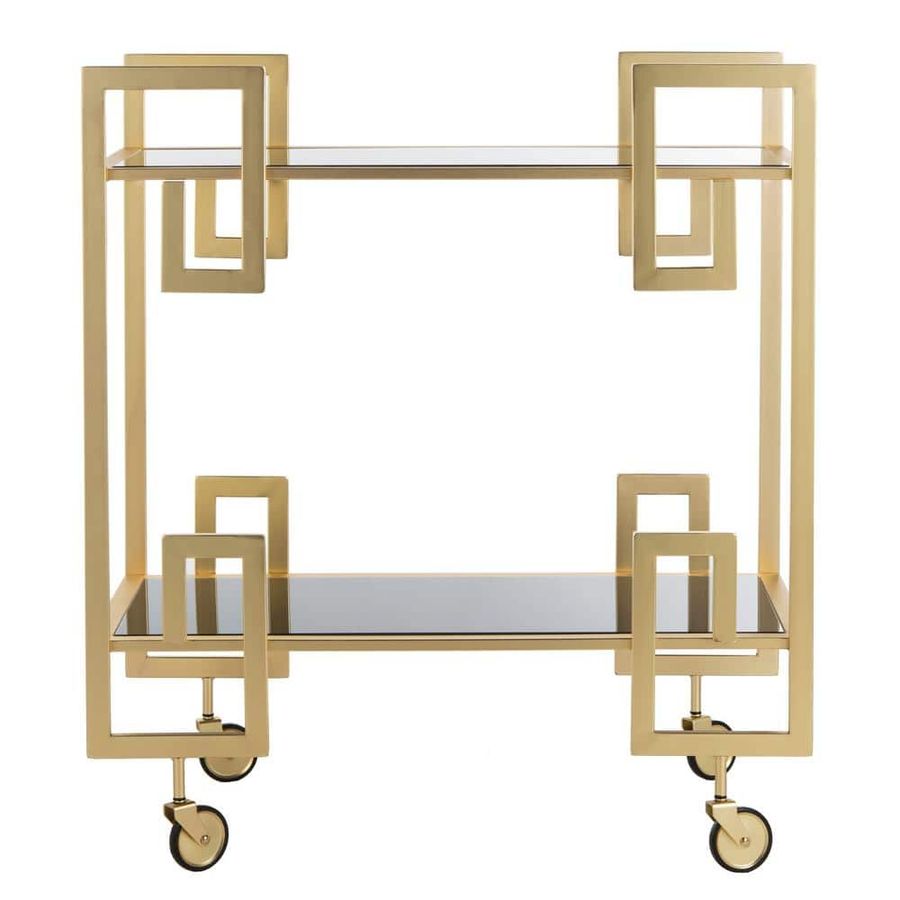 SAFAVIEH Eliza 2-Tier Gold Bar Cart BCT8005A - The Home Depot added by erika grossman