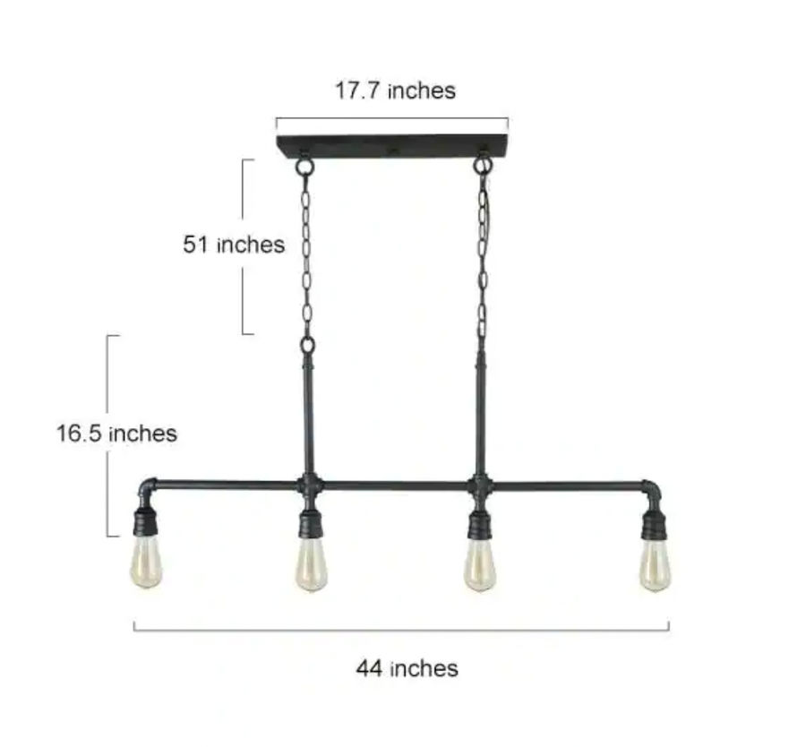 Black Pipe Chandelier added by Katie Hoffman