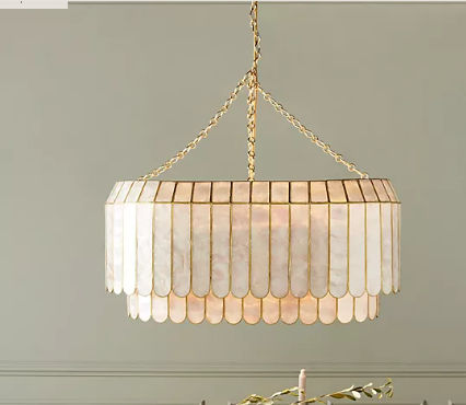 Madelyn Capiz Oval Faceted Chandelier added by Liz Kirby
