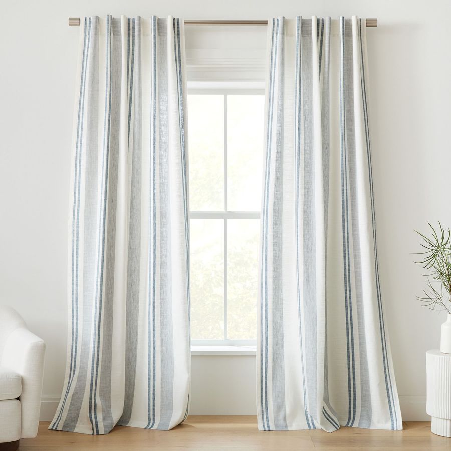 Luxe Stripe Linen Curtain set of 2 added by Terri Green