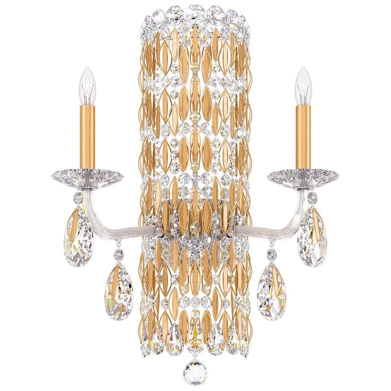 Siena 23"H x 16"W 2-Light Crystal Wall Sconce in Antique Silver added by Sandy Schargel Interiors