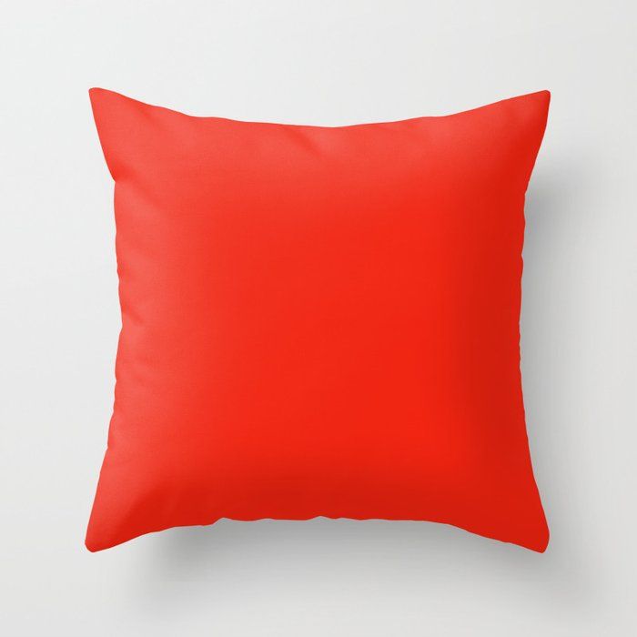 Orange Red Color Throw Pillow by BlushArt added by Emily Tessier