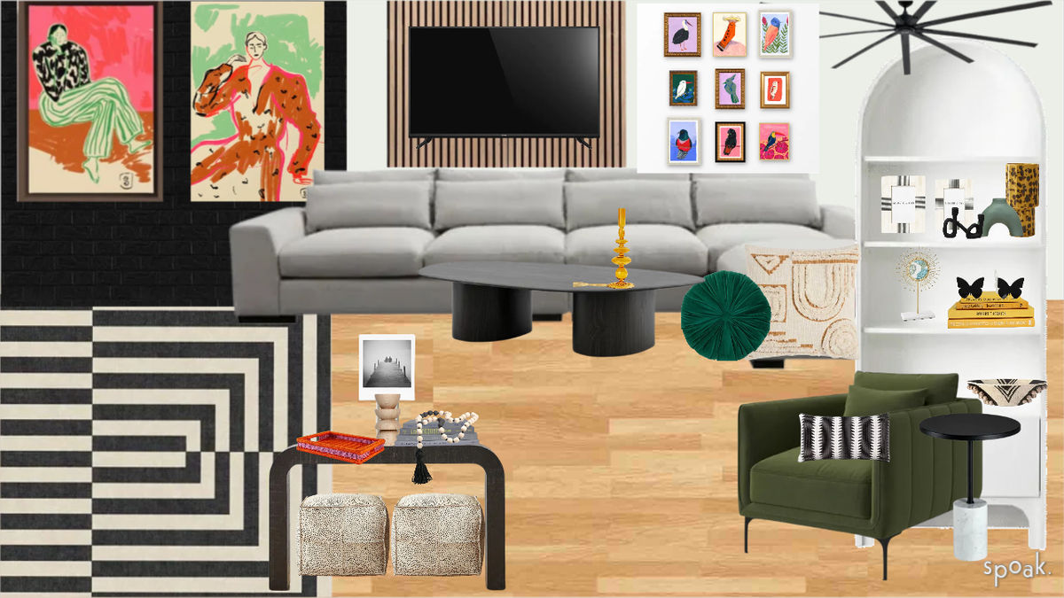 Kitchen + Living Room Inspiration designed by Roxanne Patterson