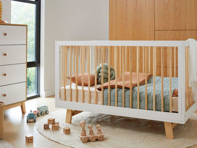 Aspen Cot - White/Natural added by Marie Reid