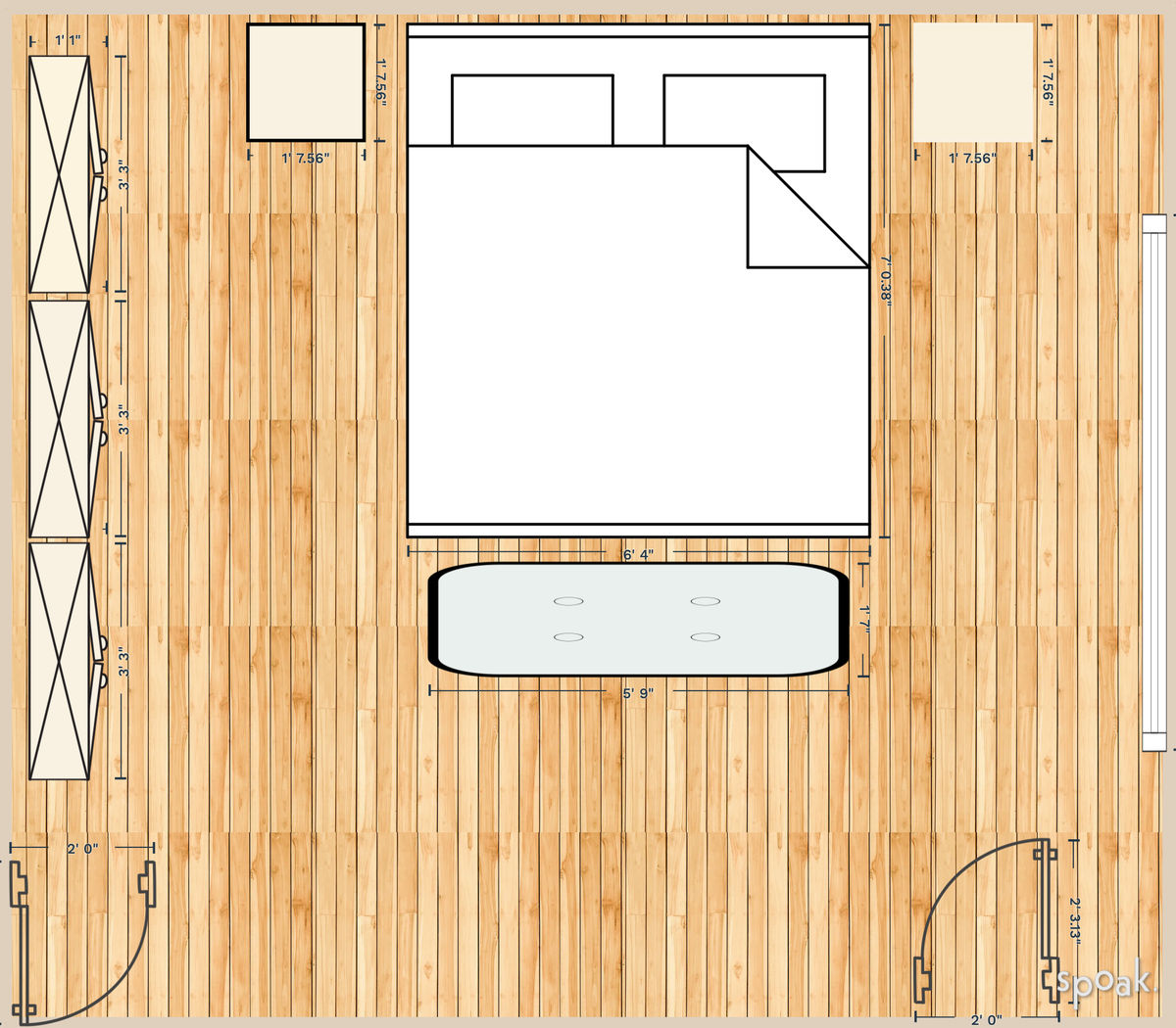 Bedroom Floor Plan designed by Jill Koch
