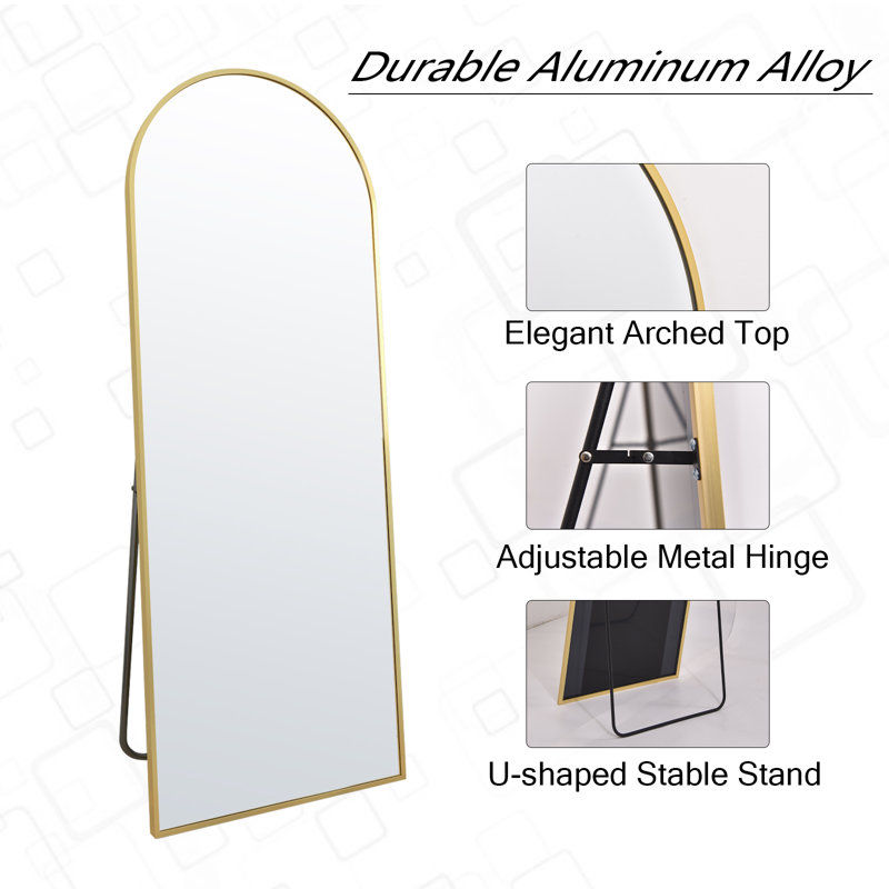 Latitude Run® Shatterproof Metal Full Length Mirror & Reviews | Wayfair added by Kellie Yeck