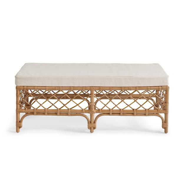 Poppy Rattan Bench 48"W x 18-1/4"D x 18-1/4"H added by Kate Lynn Nemett
