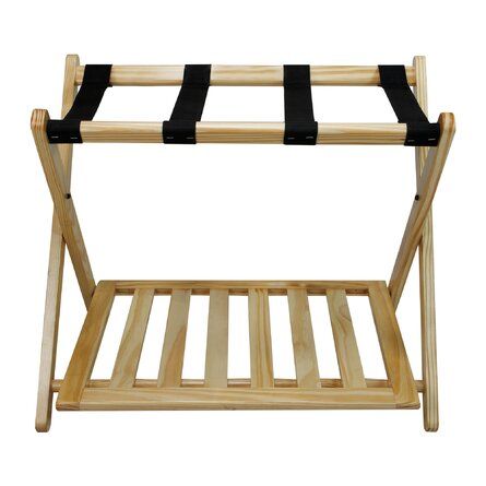 Casual Home Folding Wood Luggage Rack | Wayfair added by Haley Freckleton