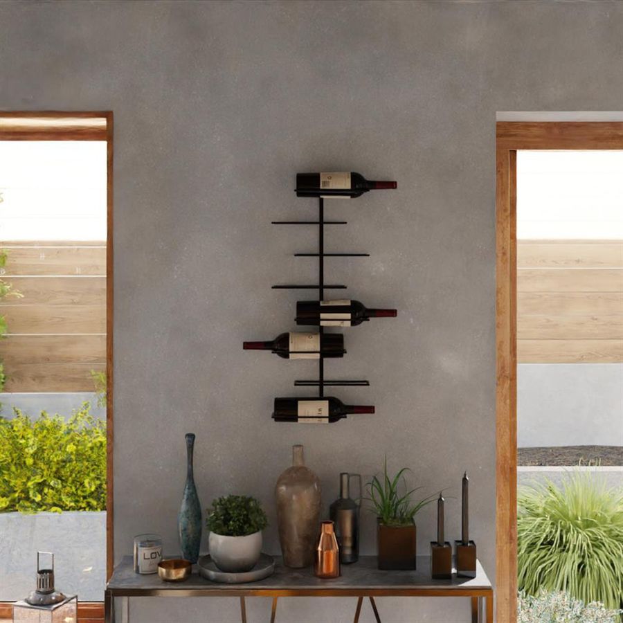 Wine Rack-Modern Metal Wall-Mounted 8-Bottle Minimalist Design added by Kristen Dominguez