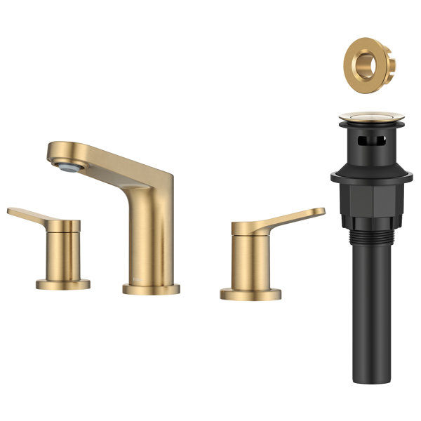 KRAUS Indy Widespread Bathroom Faucet In Spot-Free With 2 Handles, Pop Up Drain And Supply Lines added by Rebecca Carter