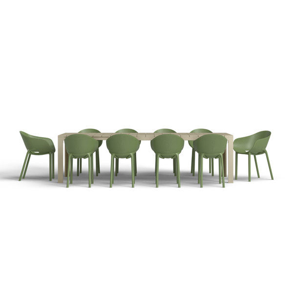 Farrah Rectangular 10 - Person Outdoor Dining Set added by Carla Gonçalves