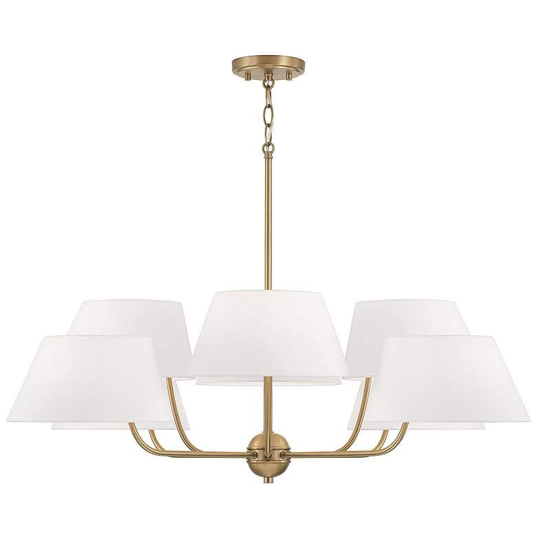 Capitol Lighting Welsley 40" Wide 8-Arm Aged Brass Shade Chandelier added by Rebecca Johnson