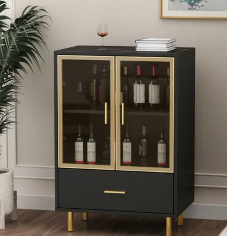 Mercer41 Stylish Sideboard Buffet Cabinet, Wine Cabinet With 2 Doors And 1 Drawer added by Lauren Houston