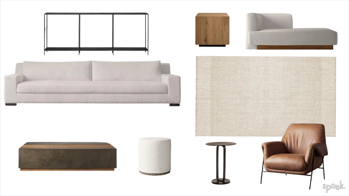 Minimalist Kitchen + Living Room Inspiration designed by Bruna Renovato