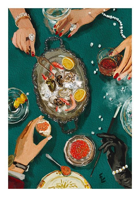 Ekaterina Zagorska - Luxury Dinner Print added by Layla Schaper