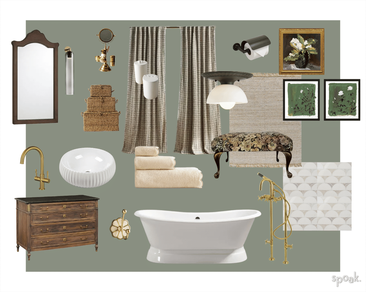 Bathroom Inspiration designed by Alyssa Hennessey