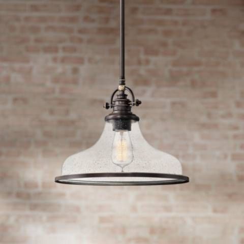Quoizel Grant 13 1/2" Wide Palladian Bronze Pendant Light - #67T44 | Lamps Plus added by Sarah Zeller