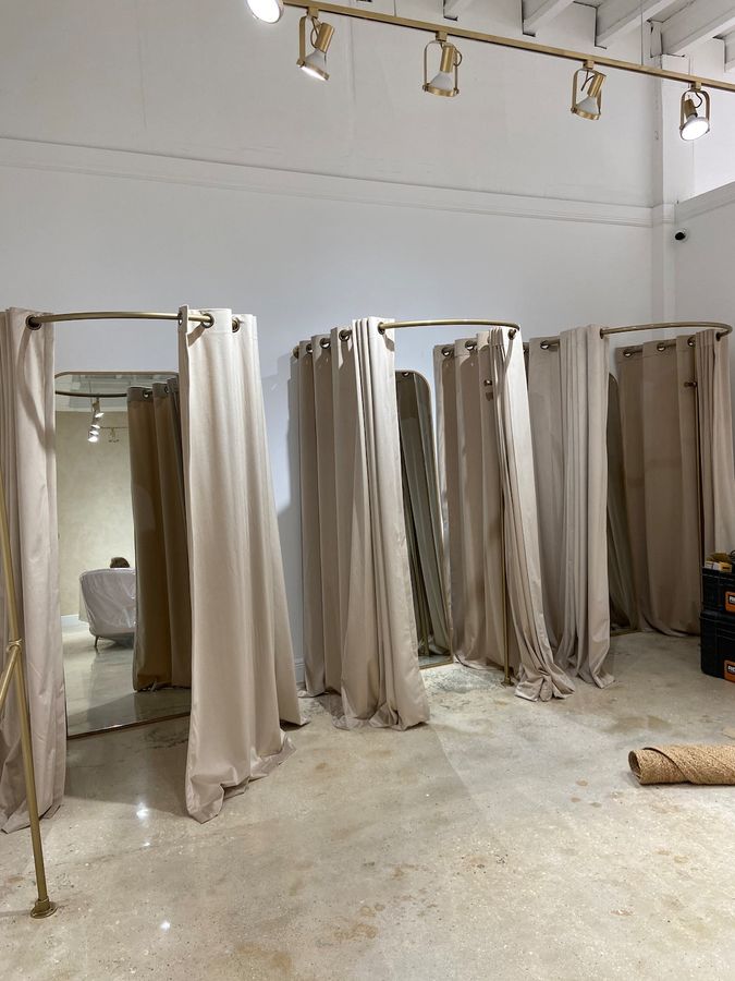 Curved Fitting Room Curtain Rods - Etsy added by Stephanie Smith