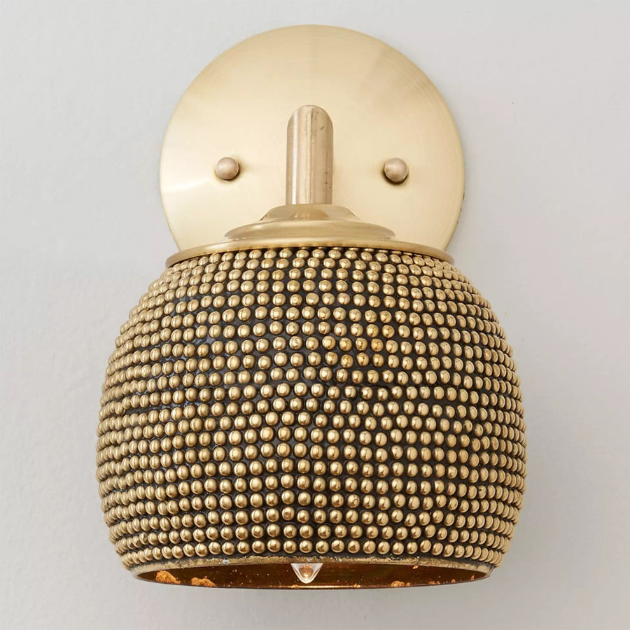 Studded Brass Sconce added by Amberlina Medina-Cuello