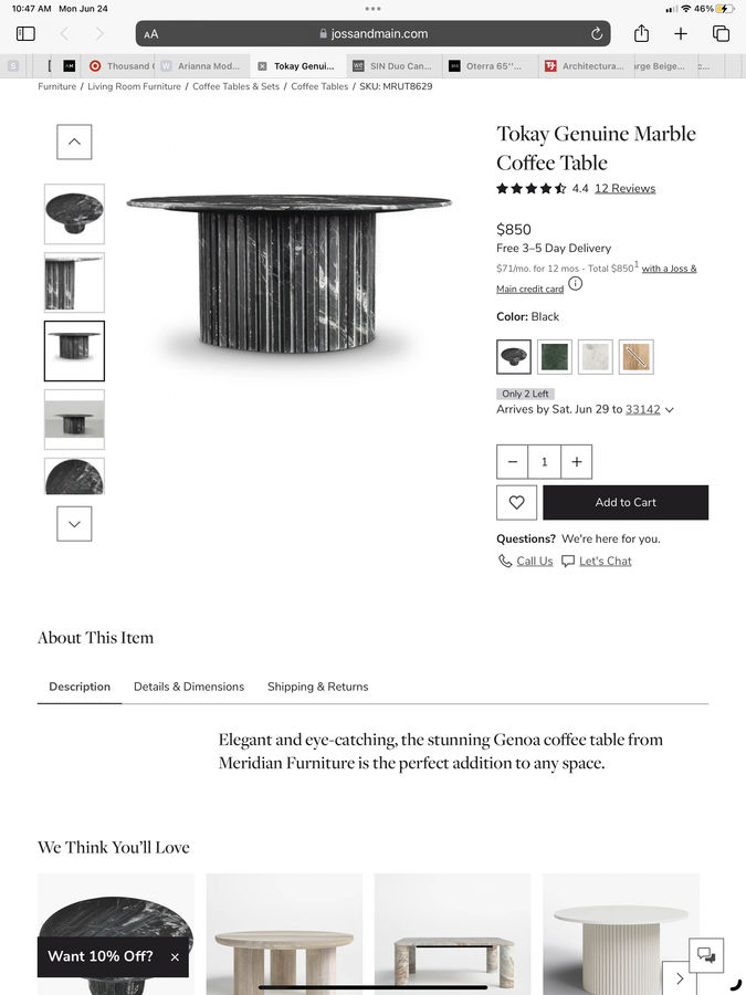 Marble Coffee Table added by Leydi Ortega