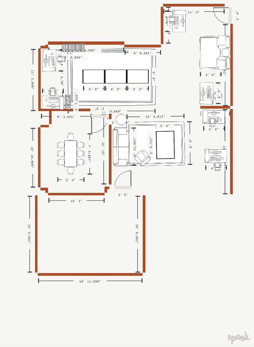 Library Plan designed by Cleante Designs