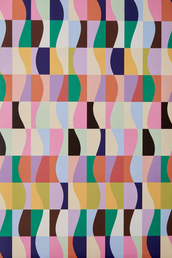 Retro Colorful Wavy Checkerboard Wrapping Paper added by Diana Farberov