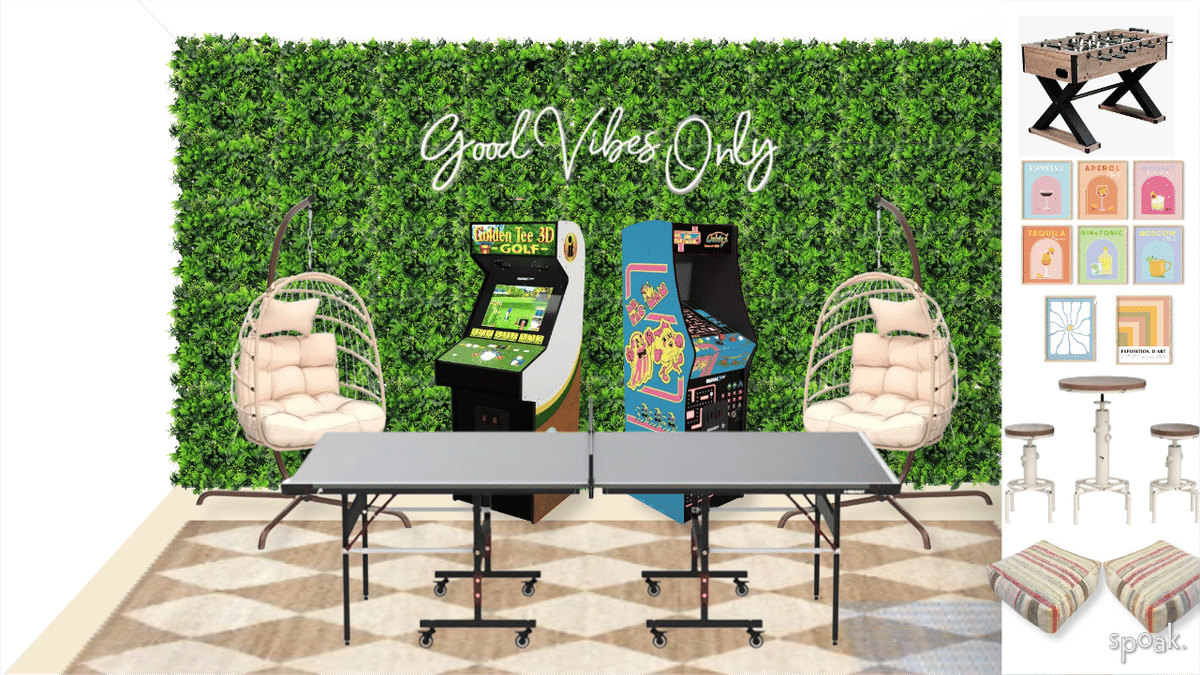 Game Room Inspiration designed by Kaitlyn Aronis