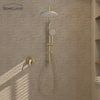 Boyel Living 3-Spray Patterns with 1.8 GPM 10 in. Wall Mount Dual Shower Heads with Soap Dish and Rough-in Valve in Brushed Gold MS-CB-H1106-BG added by Krystyna Boleslawski