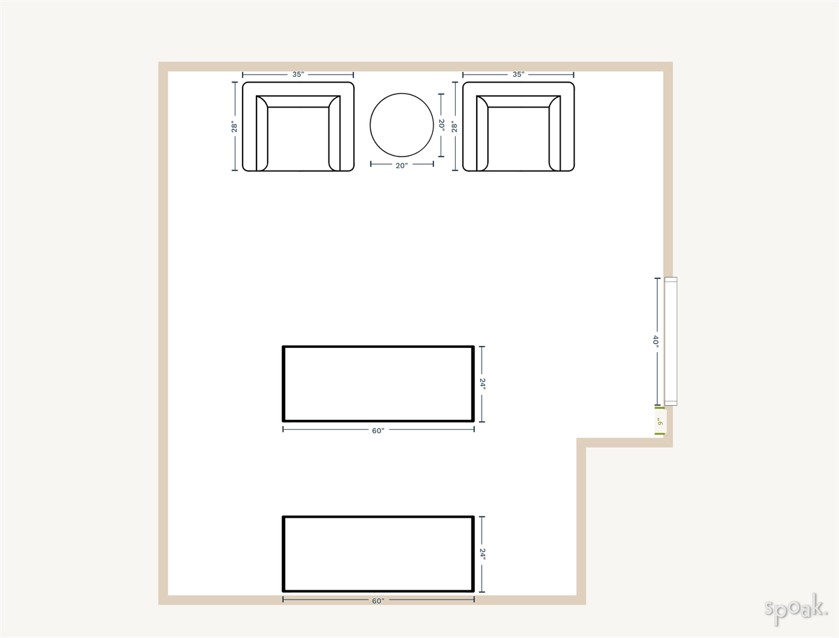 Library Floor Plan designed by Chrissy Morrow